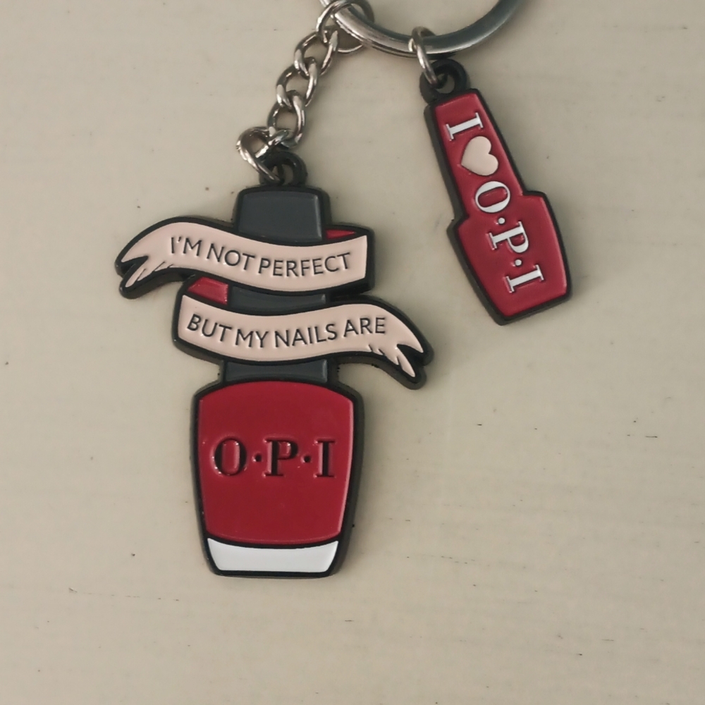 % OPI Red Nail Polish themed Keychain Bag Charm
